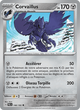Corvaillus 148/279 Pokémon Évolutions à Paldea (EV02)