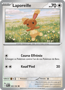 Laporeille 083/130 Pokémon Flammes Fantasmagoriques (ME02)