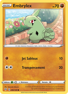 Embrylex 86/201 Pokémon Ténèbres Embrasées