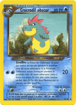 Crocrodil obscur 32/113 Pokémon Neo Destiny (N4)