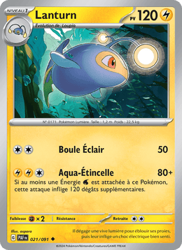 Lanturn 021/245 Pokémon Destinées de Paldea (EV4.5)
