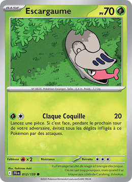 Escargaume 012/190 Pokémon Aventures Ensemble (EV09)