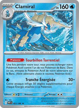Clamiral 023/173 Pokémon Flamme Blanche (WHT)