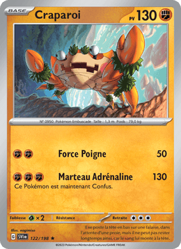 Craparoi 122/258 Pokémon Écarlate et Violet (EV01)