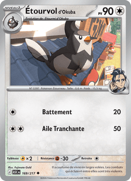 Étourvol d'Okuba 169/295 Pokémon Héros Transcendants (ME2.5)