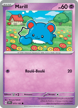 Marill 073/252 Pokémon Étincelles Déferlantes (EV08)