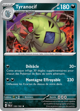 Tyranocif 135/279 Pokémon Évolutions à Paldea (EV02)