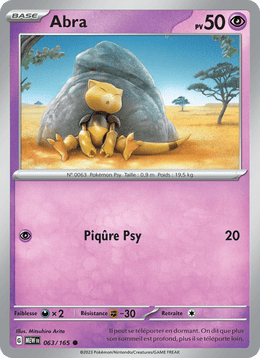 Abra 063/207 Pokémon 151 (MEW)