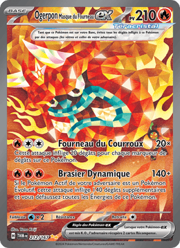 Ogerpon Masque du Fourneau-ex 212/226 Pokémon Mascarade Crépusculaire (EV06)
