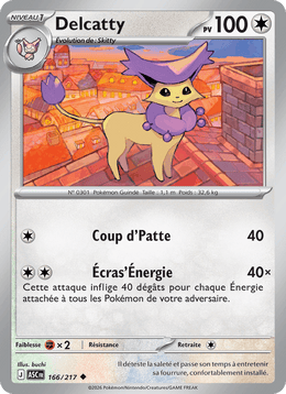 Delcatty 166/295 Pokémon Héros Transcendants (ME2.5)