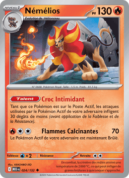 Némélios 024/188 Pokémon Méga-Évolution (ME01)