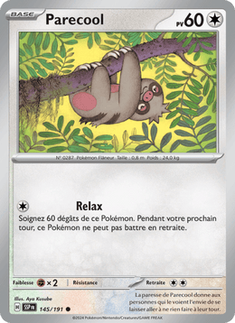 Parecool 145/252 Pokémon Étincelles Déferlantes (EV08)