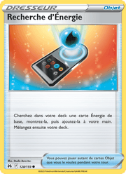 Recherche d'Énergie 128/160 Pokémon Zénith Suprême (CRZ)