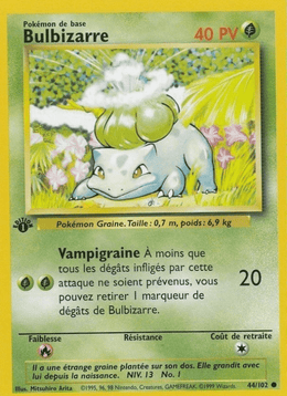 Bulbizarre 44/102 Pokémon Set de Base (BS)