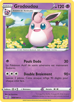 Grodoudou 68/201 Pokémon Ténèbres Embrasées