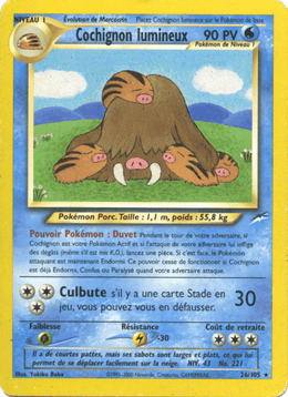 Cochignon lumineux 26/113 Pokémon Neo Destiny (N4)