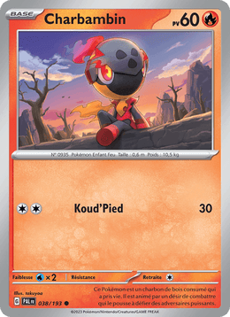 Charbambin 038/279 Pokémon Évolutions à Paldea (EV02)