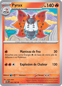 Pyrax 041/230 Pokémon Flammes Obsidiennes (EV03)