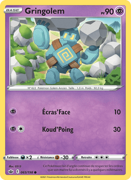 Gringolem 65/233 Pokémon Règne de Glace (CRE)