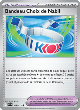Bandeau Choix de Nabil 148/190 Pokémon Aventures Ensemble (EV09)