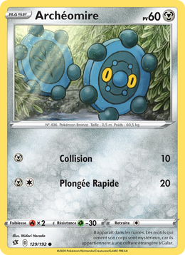 Archéomire 129/209 Pokémon Clash des Rebelles