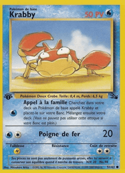 Krabby 51/62 Pokémon Fossile (FO)