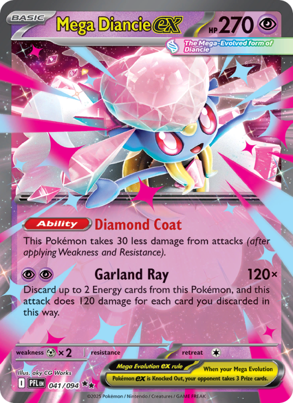 Méga-Diancie-ex 041/130 — Pokémon Flammes Fantasmagoriques (ME02)