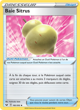 Baie Sitrus 182/216 Pokémon Épée et Bouclier