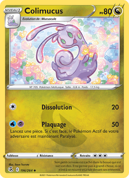 Colimucus 196/284 Pokémon Poing de Fusion (FST)
