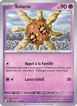 Solaroc 093/230 Pokémon Flammes Obsidiennes (EV03)