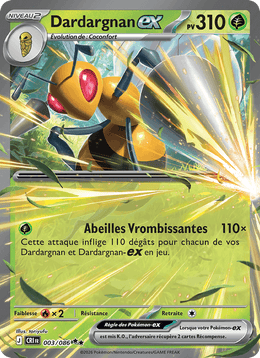 Dardargnan-ex 003/122 Pokémon Chaos Ascendant (ME04)