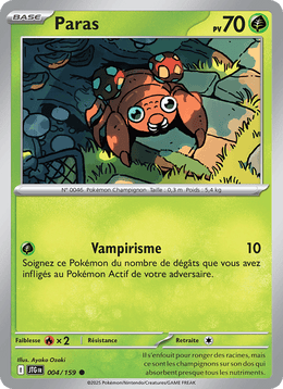 Paras 004/190 Pokémon Aventures Ensemble (EV09)