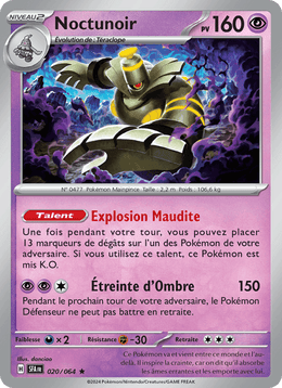 Noctunoir 020/99 Pokémon Fable Nébuleuse (EV6.5)