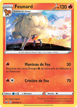 Feunard 23/216 Pokémon Épée et Bouclier