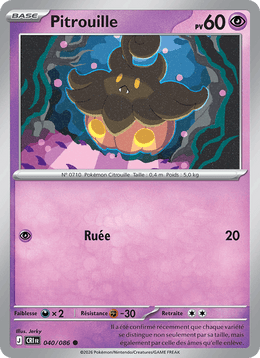 Pitrouille 040/122 Pokémon Chaos Ascendant (ME04)