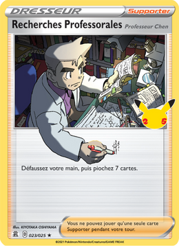 Recherches Professorales (Professeur Chen) 23/50 Pokémon Célébrations