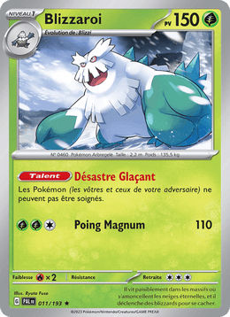Blizzaroi 011/279 Pokémon Évolutions à Paldea (EV02)