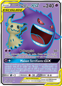 Ectoplasma et Mimiqui GX 164/196 — Pokémon Duo de Choc (TEU)