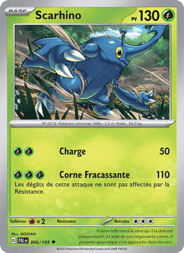 Scarhino 006/279 Pokémon Évolutions à Paldea (EV02)
