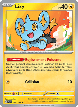 Lixy 068/279 Pokémon Évolutions à Paldea (EV02)