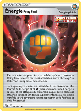 Énergie Poing Final 141/183 Pokémon Styles de combat (BST)