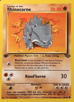 Rhinocorne 61/64 Pokémon Jungle (JU)