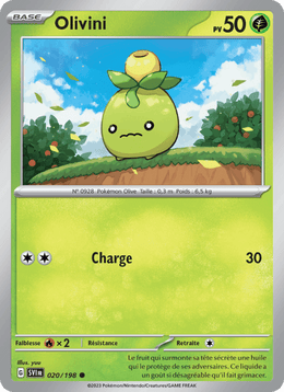 Olivini 020/258 Pokémon Écarlate et Violet (EV01)