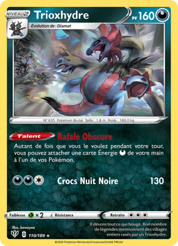 Trioxhydre 110/201 Pokémon Ténèbres Embrasées