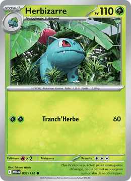 Herbizarre 002/188 Pokémon Méga-Évolution (ME01)