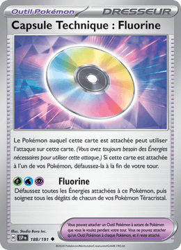 Capsule Technique : Fluorine 188/252 Pokémon Étincelles Déferlantes (EV08)