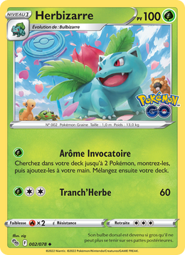 Herbizarre 002/88 Pokémon Pokémon GO