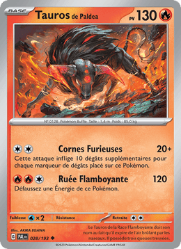 Tauros de Paldea 028/279 Pokémon Évolutions à Paldea (EV02)