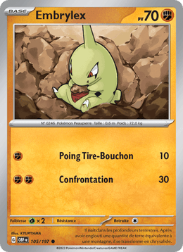 Embrylex 105/230 Pokémon Flammes Obsidiennes (EV03)