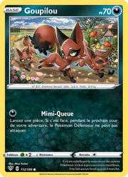 Goupilou 112/201 Pokémon Ténèbres Embrasées